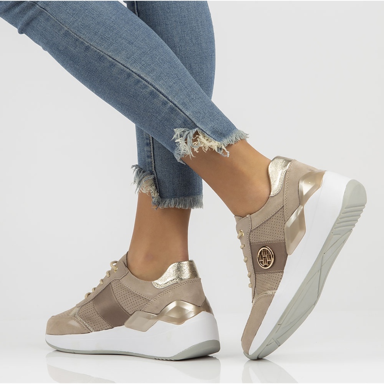 Baskets en cuir Filippo DP3553/22 Be beige 2