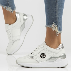 Baskets en cuir Filippo DP3553 / 22 Wh blanc blanche 7