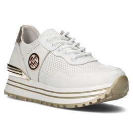Baskets en cuir Filippo DP3538 / 22 Wh blanc blanche 2