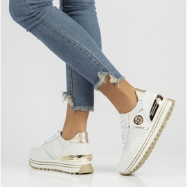 Baskets en cuir Filippo DP3538 / 22 Wh blanc blanche 1