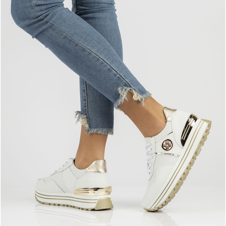 Baskets en cuir Filippo DP3538 / 22 Wh blanc 1