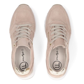 Baskets en cuir Filippo DP2003/22 Be beige 3