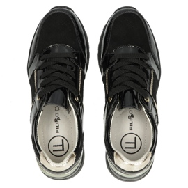 Baskets en cuir Filippo DP2003/22 Bk Bk noir le noir 2