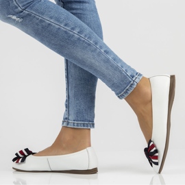 Ballerines en cuir Filippo DP3634 / 22 Wh blanc blanche 8