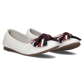 Ballerines en cuir Filippo DP3634 / 22 Wh blanc blanche 3