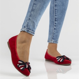 Ballerines en cuir Filippo DP3634/22 Rd rouge 5