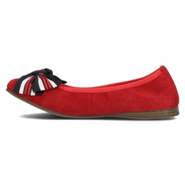 Ballerines en cuir Filippo DP3634/22 Rd rouge 2
