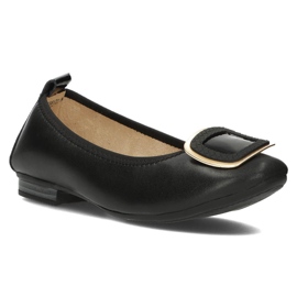 Chaussures en cuir Filippo DP3661 / 22 Bk noir le noir 1