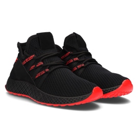 Baskets Filippo MTN1480/22 Bk Rd noir le noir rouge 3