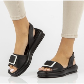 Sandales en cuir Filippo DS3902/22 Bk noir le noir 7