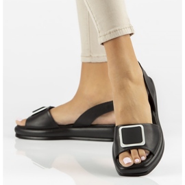 Sandales en cuir Filippo DS3902/22 Bk noir 1