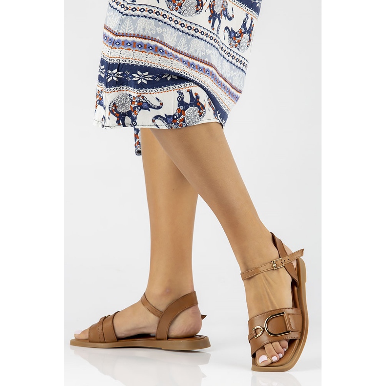 Sandales en cuir Filippo DS3901/22 Br marron brun 2