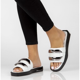 Chaussons en cuir Filippo DK3903 / 22 Wh blanc blanche 1