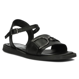 Sandales en cuir Filippo DS3901/22 Bk noir le noir 2