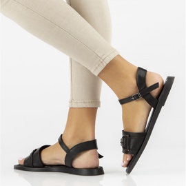 Sandales en cuir Filippo DS3901/22 Bk noir le noir 7