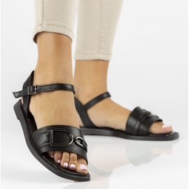 Sandales en cuir Filippo DS3901/22 Bk noir le noir 5