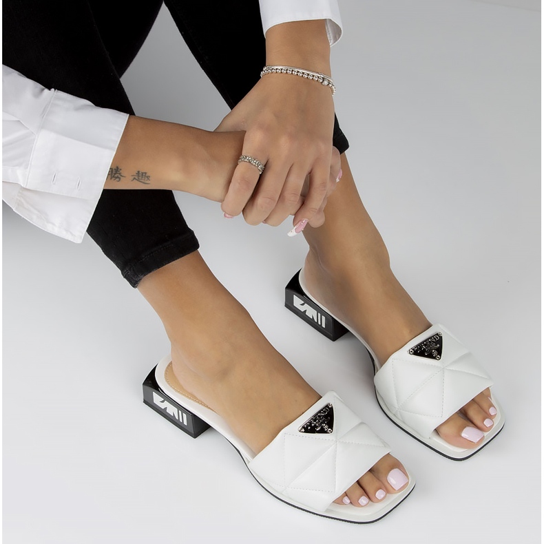 Chaussons en cuir Filippo DK3905 / 22 Wh blanc blanche 1 Chaussons en cuir Filippo DK3905 / 22 Wh blanc blanche 1