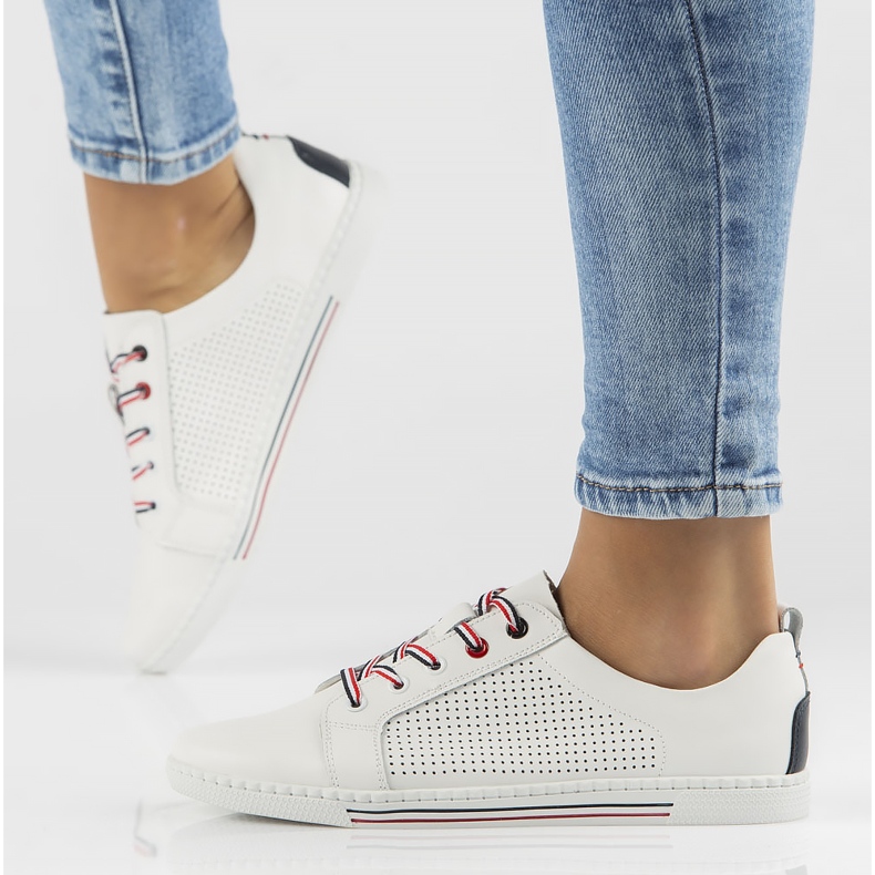 Chaussures en cuir Filippo DP008 / 22 Wh blanc 2