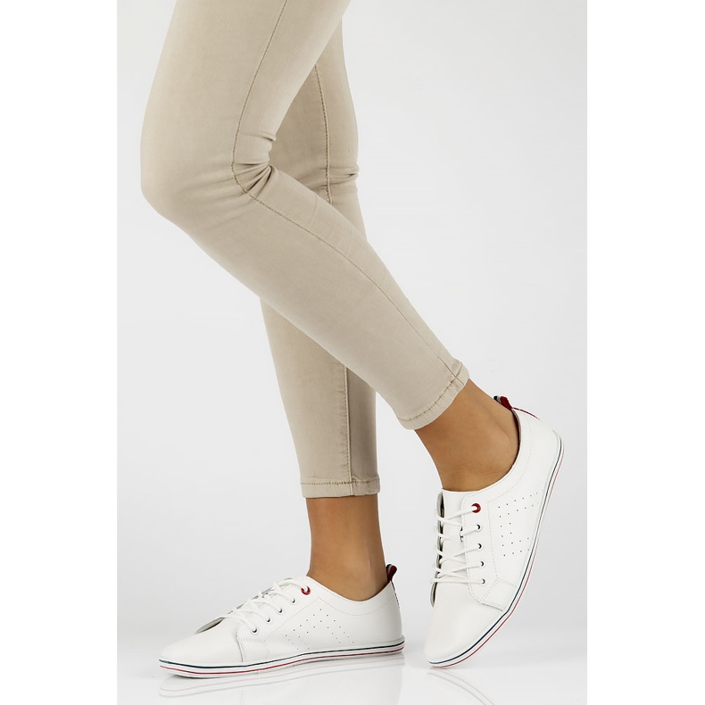 Chaussures en cuir Filippo DP073 / 22 Wh blanc blanche 2