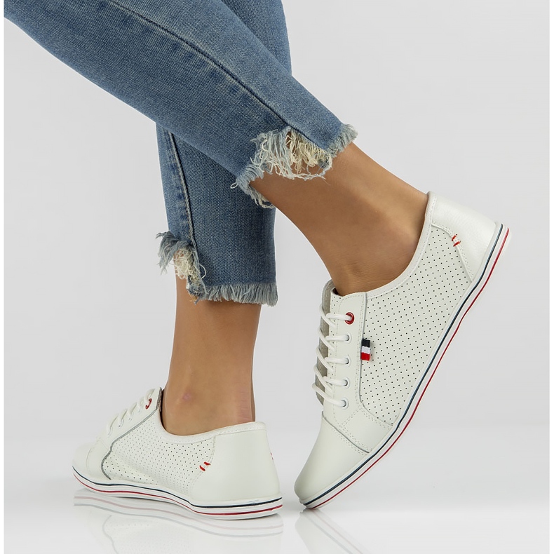 Chaussures en cuir Filippo DP009 / 22 Wh blanc 1