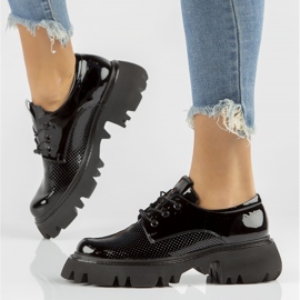 Chaussures en cuir Filippo DP3909 / 22 Bk noir le noir 7