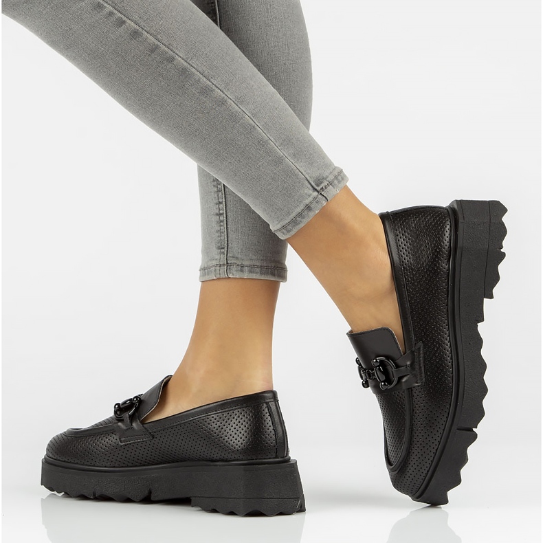 Chaussures en cuir Filippo DP3910 / 22 Bk noir le noir 2