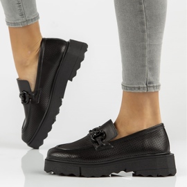 Chaussures en cuir Filippo DP3910 / 22 Bk noir 1