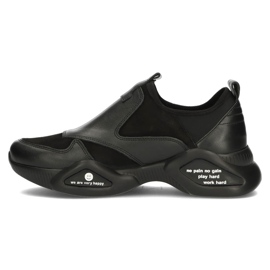 Chaussures en cuir Filippo DP3911 / 22 Bk noir le noir 3