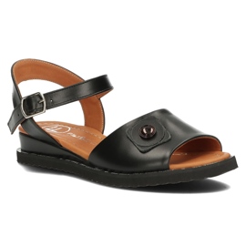 Sandales en cuir Filippo DS3913/22 Bk noir le noir 4