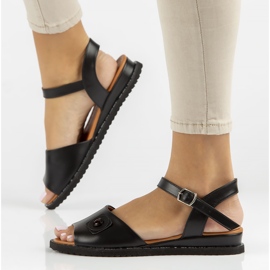 Sandales en cuir Filippo DS3913/22 Bk noir le noir 2