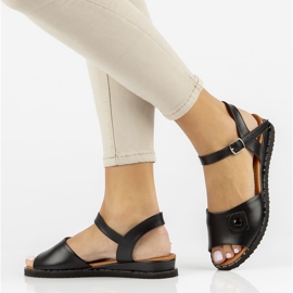 Sandales en cuir Filippo DS3913/22 Bk noir le noir 1