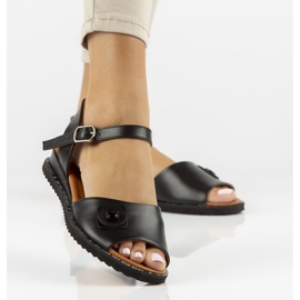 Sandales en cuir Filippo DS3913/22 Bk noir le noir 7