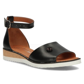 Sandales en cuir Filippo DS3914/22 Bk noir le noir 2