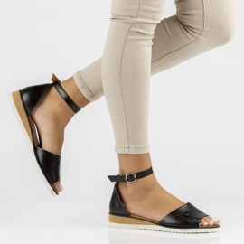 Sandales en cuir Filippo DS3914/22 Bk noir le noir 7