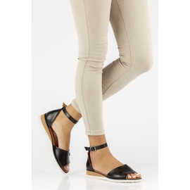 Sandales en cuir Filippo DS3914/22 Bk noir le noir 1