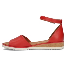 Sandales en cuir rouge Filippo DS3914 / 22 Rd 1