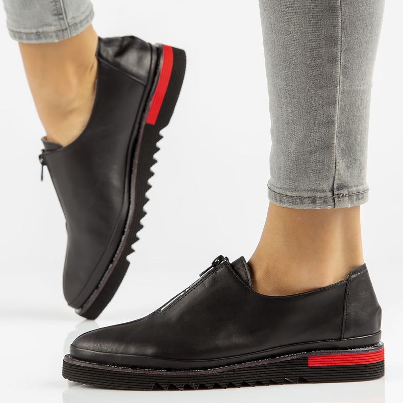 Chaussures en cuir Filippo DP3915 / 22 Bk noir le noir 1