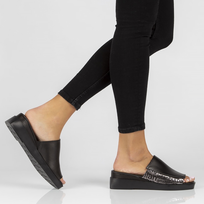 Babouches en cuir Filippo DK3921/22 Bk noir le noir 1