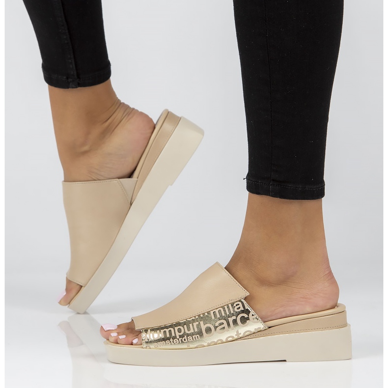 Babouches en cuir Filippo DK3921/22 Be beige 1