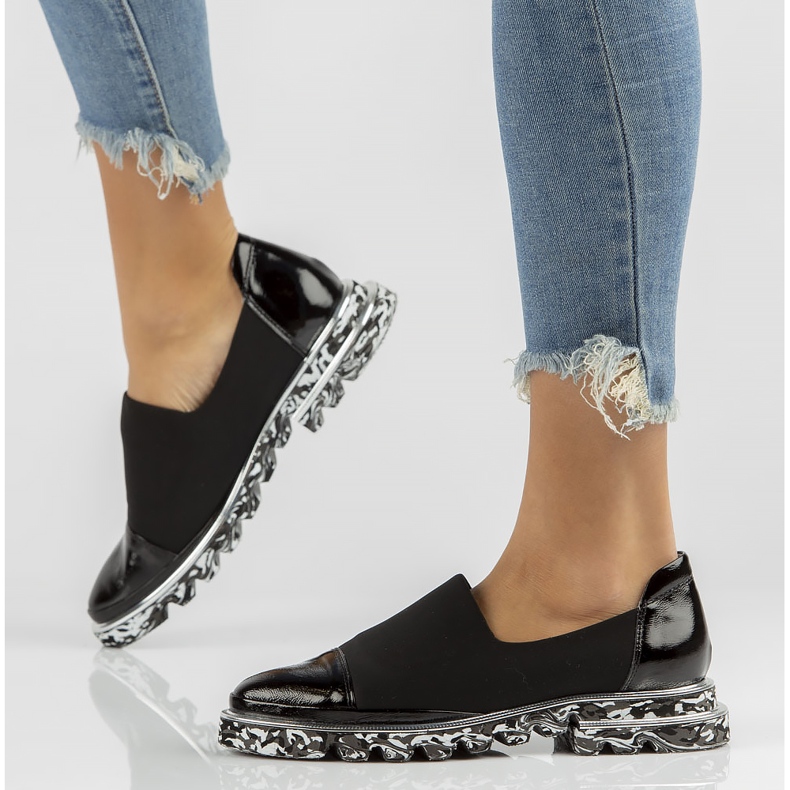 Chaussures en cuir Filippo DP3920 / 2022 Bk noir le noir 1