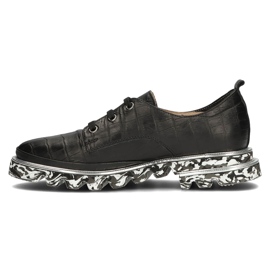 Chaussures en cuir Filippo DP3918 / 2022 Bk noir le noir 2