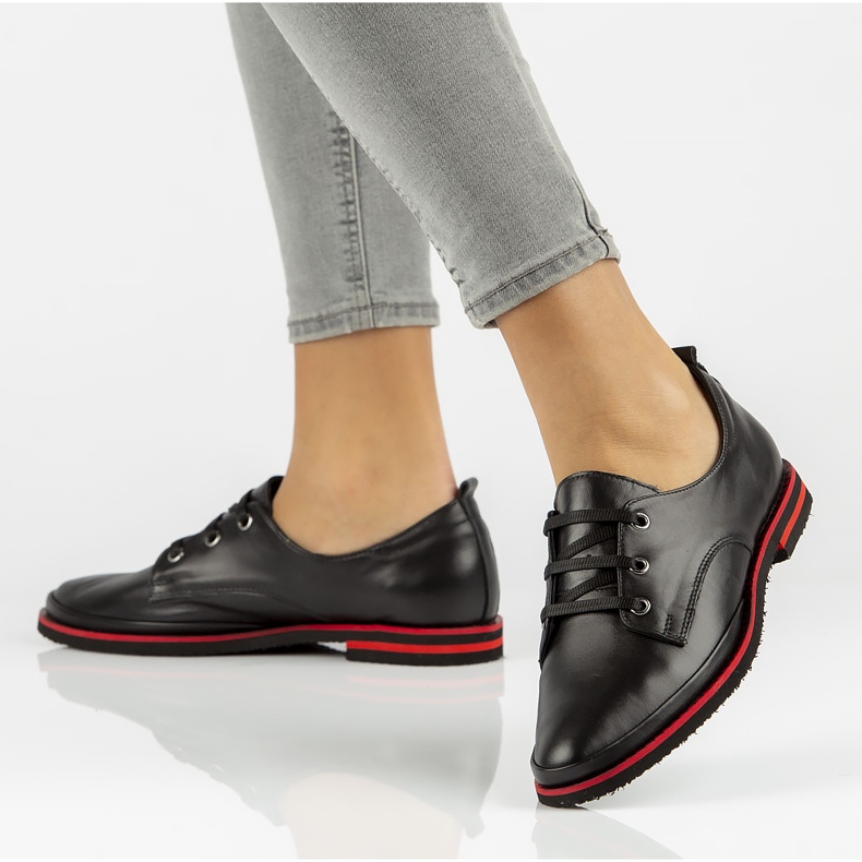 Chaussures en cuir Filippo DP3917 / 2022 Bk noir le noir 1