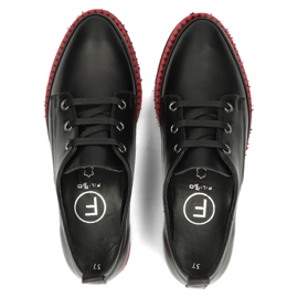 Chaussures en cuir Filippo DP3917 / 2022 Bk noir le noir 3