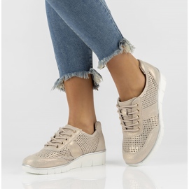 Chaussures en cuir Filippo DP028/22 Go doré d'or 5