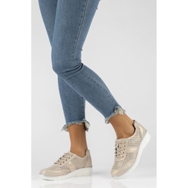 Chaussures en cuir Filippo DP028/22 Go doré d'or 3