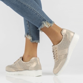 Chaussures en cuir Filippo DP028/22 Go doré d'or 4