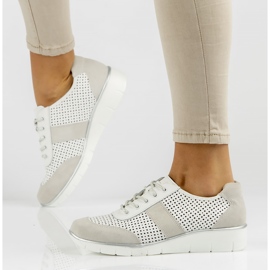 Chaussures en cuir Filippo DP028 / 22 Wh blanc 1