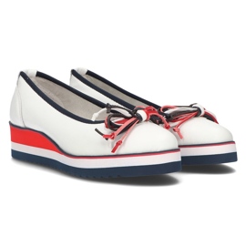 Ballerines en cuir Filippo DP2159 / 22 Wh blanc blanche 4