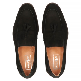 Mocassins en cuir Filippo F59/160/02 noir le noir 4