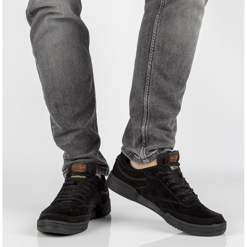 Chaussures en cuir Filippo MSP2123 / 22 Bk noir 2